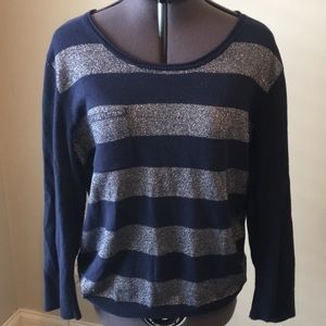 Chico’s stripe long sleeve sweater